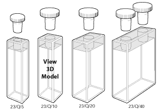 stopper topped fluorimeter cells