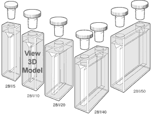 Micro Spectrophotometer Cells with stopper tops