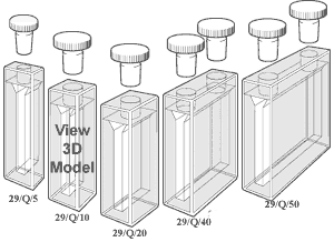 Semi-Micro cuvetts with PTFE stopper