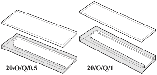 Demountable cuvettes,  open ended